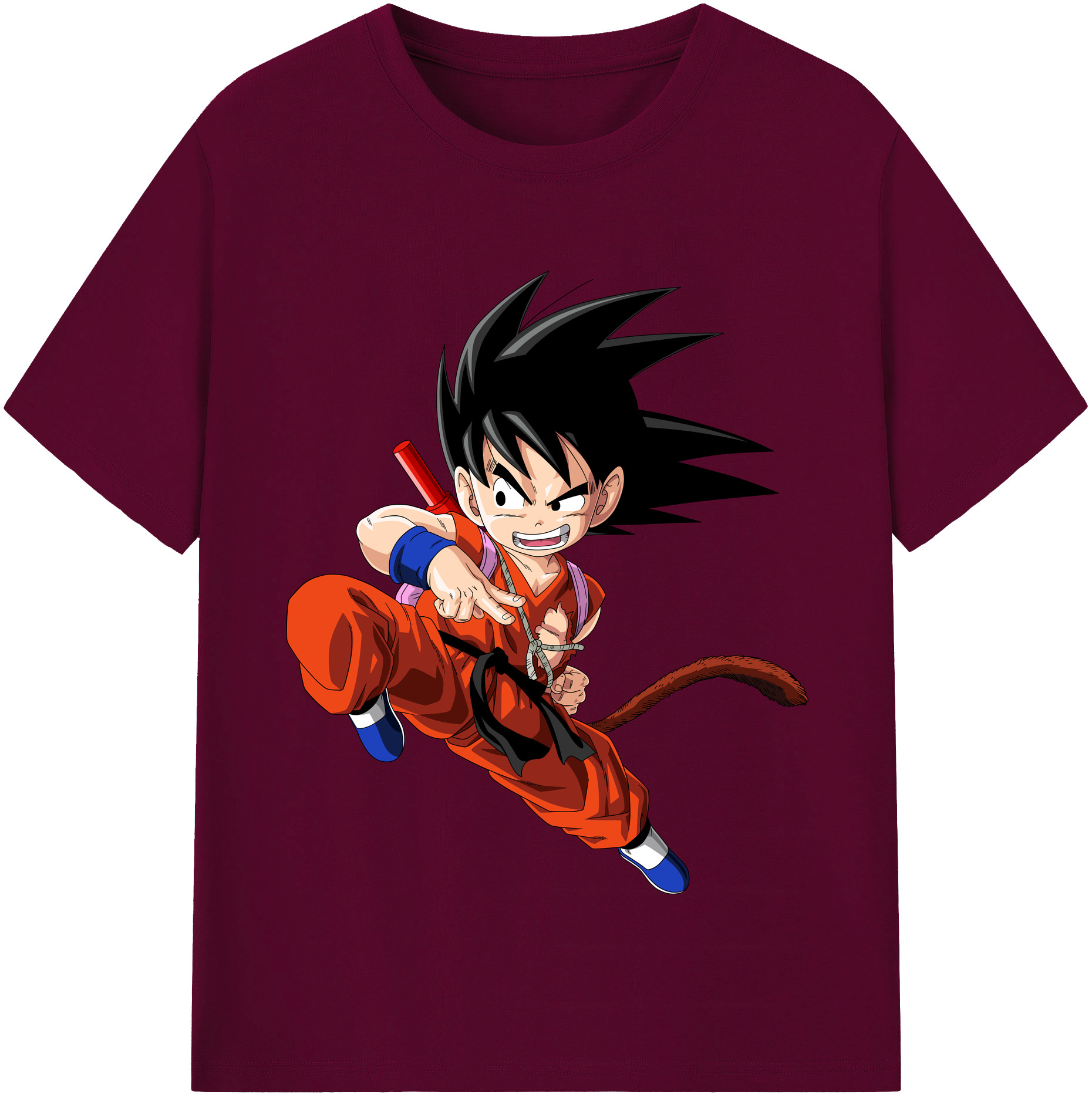 （画像用） ドラゴンボール 孫悟空（そん ごくう）Son Goku カカロット DRAGON BALL Kakarotto レディースカジュアルプリントTシャツ（綿100％）